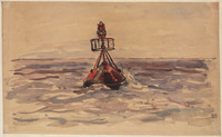 TdM B 054
<br/>
Lichtbaken in zee
<br/>
<em>Nijland, Dirk Hidde (1881-1955)</em>